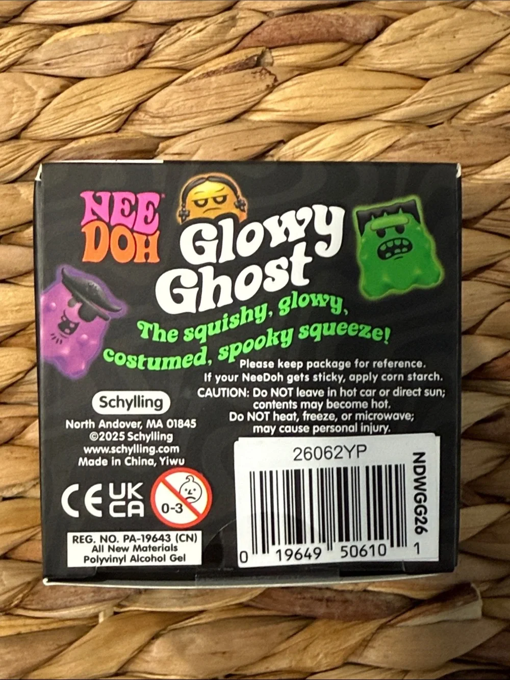 NeeDoh Glowy Ghost (removable hair), Jack-Glow-Lantern &Teenie Jack Glow Lantern